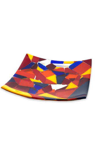 fused glass tray
