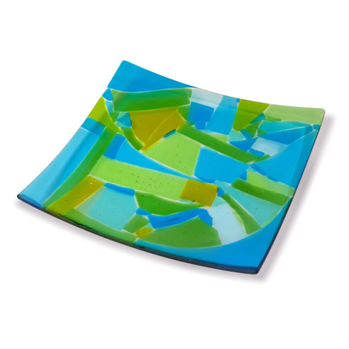 fused glass tray