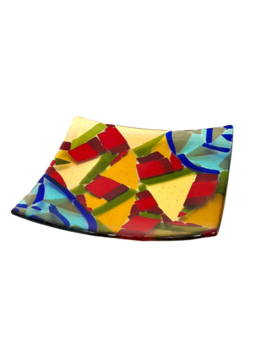 fused glass tray