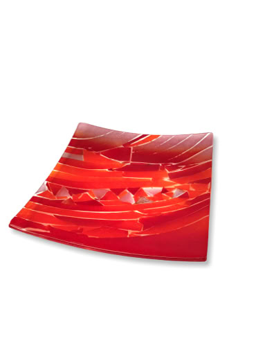 fused glass tray